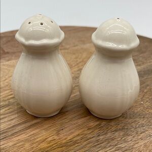 Vintage 90’s Wedgwood Queen Cream Colored Salt and Pepper Shakers